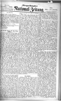 Nationalzeitung Donnerstag 7. Januar 1864