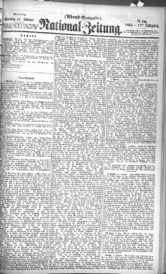 Nationalzeitung Montag 11. Januar 1864