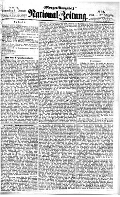 Nationalzeitung Donnerstag 21. Januar 1864