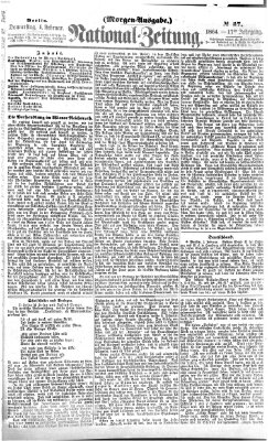 Nationalzeitung Donnerstag 4. Februar 1864