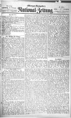 Nationalzeitung Mittwoch 10. Februar 1864