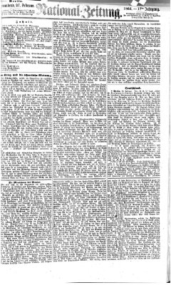 Nationalzeitung Samstag 27. Februar 1864