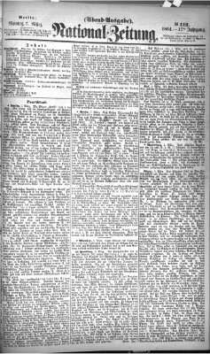 Nationalzeitung Montag 7. März 1864