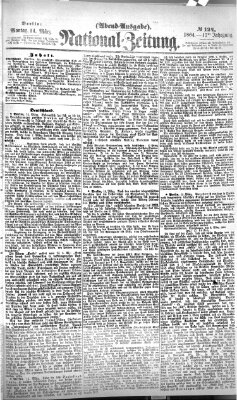 Nationalzeitung Montag 14. März 1864