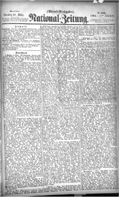 Nationalzeitung Montag 21. März 1864