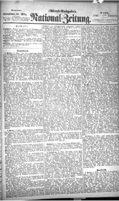 Nationalzeitung Samstag 26. März 1864