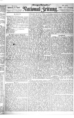 Nationalzeitung Mittwoch 13. April 1864