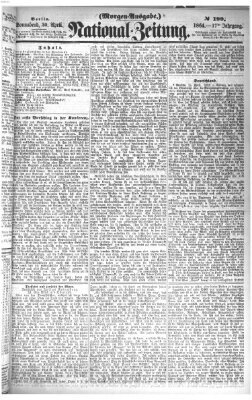 Nationalzeitung Samstag 30. April 1864