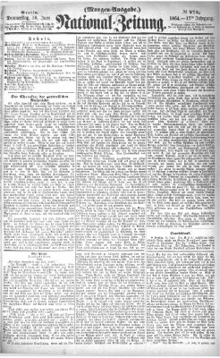 Nationalzeitung Donnerstag 16. Juni 1864