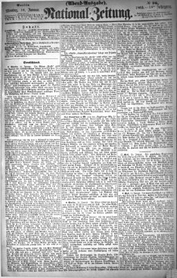 Nationalzeitung Montag 16. Januar 1865