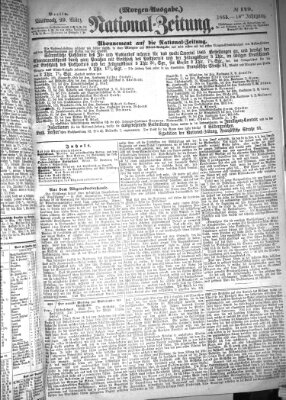 Nationalzeitung Mittwoch 29. März 1865