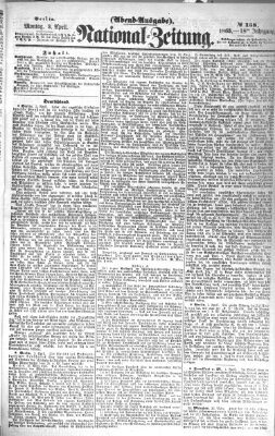 Nationalzeitung Montag 3. April 1865