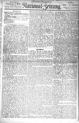 Nationalzeitung Samstag 8. April 1865