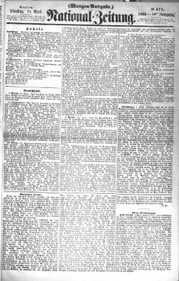 Nationalzeitung Dienstag 11. April 1865