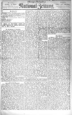 Nationalzeitung Freitag 14. April 1865
