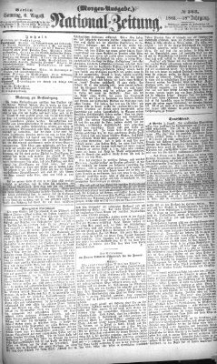 Nationalzeitung Sonntag 6. August 1865