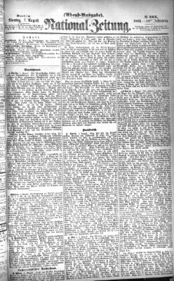 Nationalzeitung Montag 7. August 1865