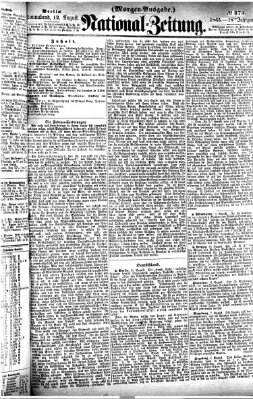 Nationalzeitung Samstag 12. August 1865