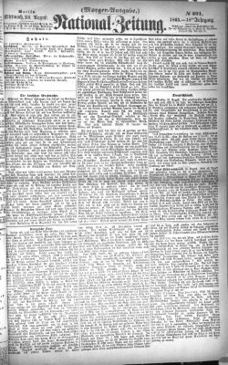 Nationalzeitung Mittwoch 23. August 1865