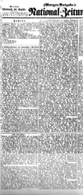 Nationalzeitung Mittwoch 20. September 1865