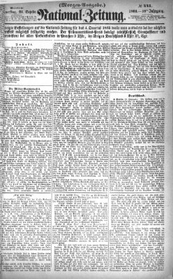 Nationalzeitung Donnerstag 21. September 1865