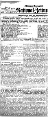 Nationalzeitung Donnerstag 28. September 1865