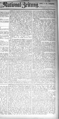 Nationalzeitung Mittwoch 15. April 1868