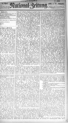 Nationalzeitung Sonntag 19. April 1868