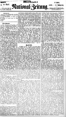 Nationalzeitung Montag 20. April 1868