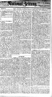 Nationalzeitung Mittwoch 22. April 1868