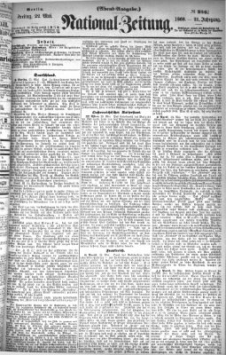 Nationalzeitung Freitag 22. Mai 1868