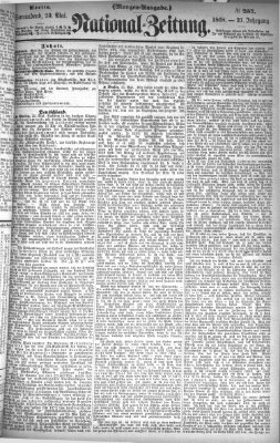 Nationalzeitung Samstag 23. Mai 1868