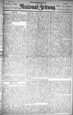 Nationalzeitung Freitag 29. Mai 1868