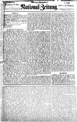 Nationalzeitung Samstag 30. Mai 1868