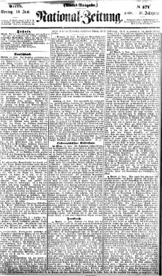 Nationalzeitung Montag 15. Juni 1868