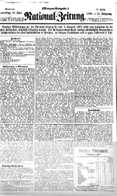 Nationalzeitung Donnerstag 18. Juni 1868