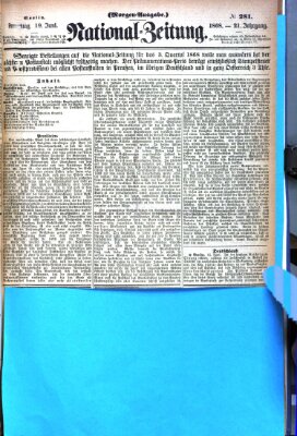 Nationalzeitung Freitag 19. Juni 1868