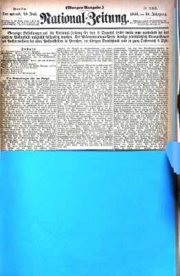 Nationalzeitung Samstag 20. Juni 1868