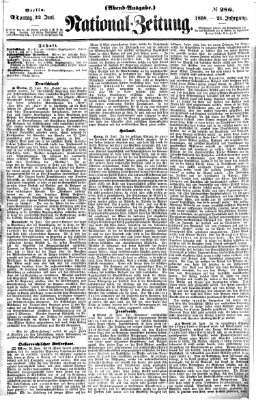 Nationalzeitung Montag 22. Juni 1868