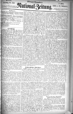 Nationalzeitung Dienstag 21. Juli 1868