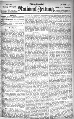 Nationalzeitung Montag 10. August 1868