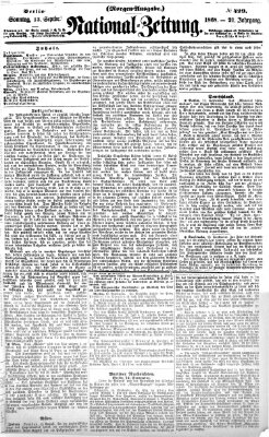 Nationalzeitung Sonntag 13. September 1868