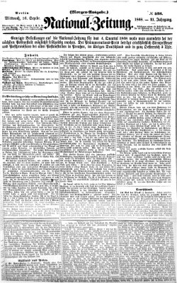 Nationalzeitung Mittwoch 16. September 1868