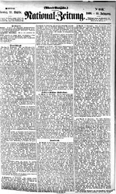 Nationalzeitung Montag 21. September 1868