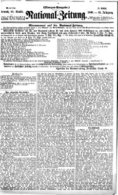 Nationalzeitung Mittwoch 23. September 1868