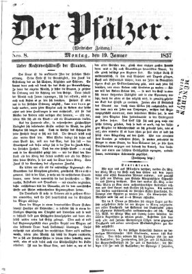 Pfälzer Montag 19. Januar 1857