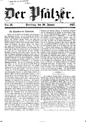 Pfälzer Freitag 30. Januar 1857