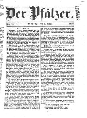 Pfälzer Montag 6. April 1857