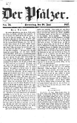 Pfälzer Sonntag 28. Juni 1857