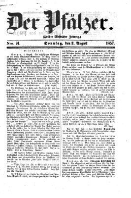 Pfälzer Sonntag 2. August 1857